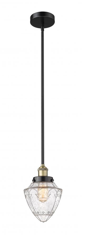 Bullet - 1 Light - 7 inch - Black Antique Brass - Stem hung - Mini Pendant