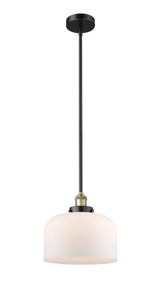 Bell - 1 Light - 12 inch - Black Antique Brass - Stem hung - Mini Pendant