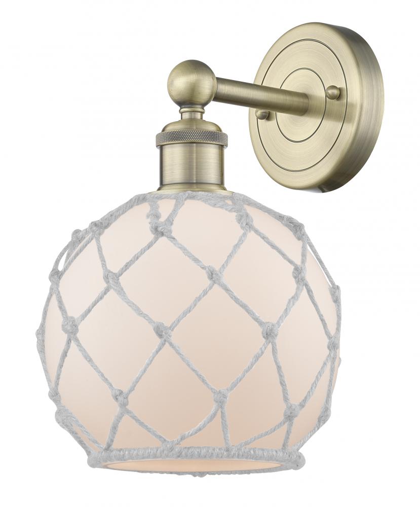 Farmhouse Rope - 1 Light - 8 inch - Antique Brass - Sconce