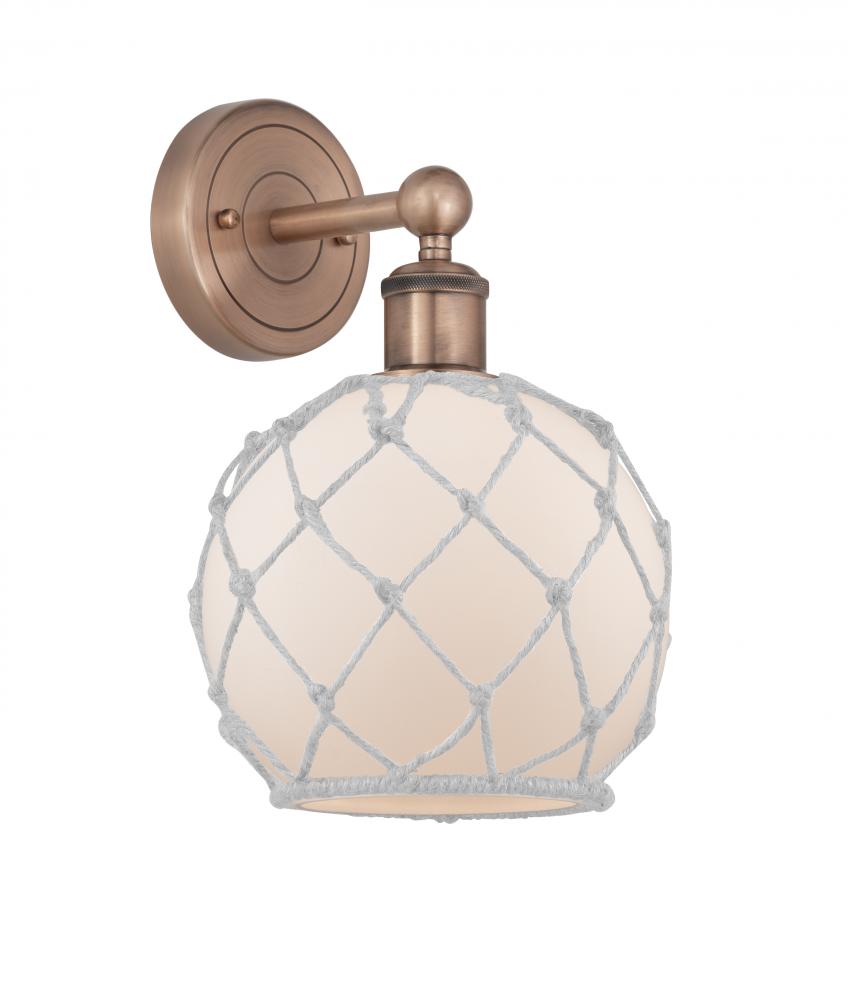 Farmhouse Rope - 1 Light - 8 inch - Antique Copper - Sconce