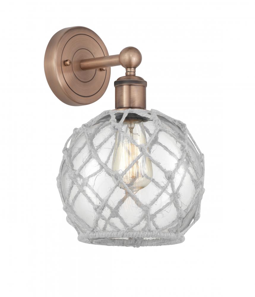 Farmhouse Rope - 1 Light - 8 inch - Antique Copper - Sconce