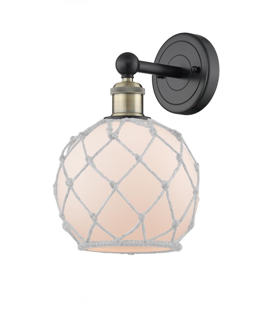 Farmhouse Rope - 1 Light - 8 inch - Black Antique Brass - Sconce