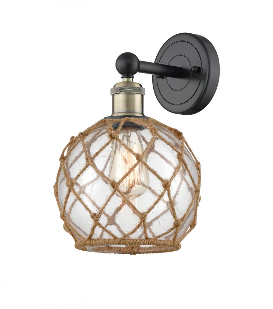 Farmhouse Rope - 1 Light - 8 inch - Black Antique Brass - Sconce