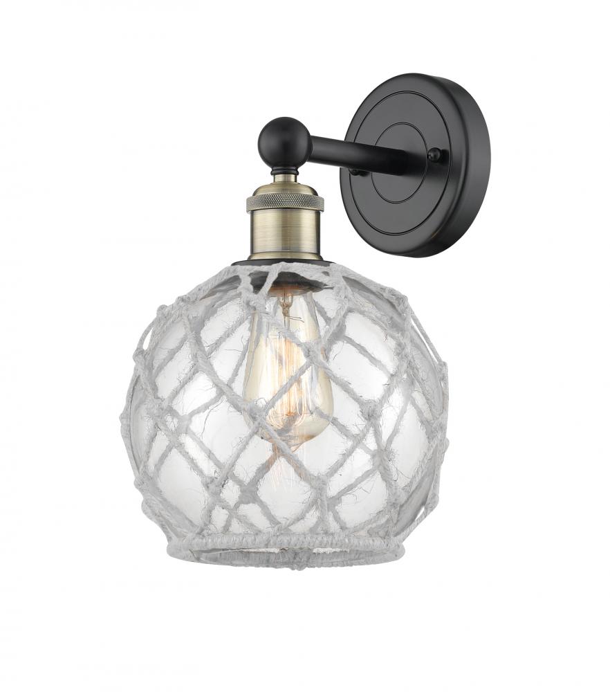 Farmhouse Rope - 1 Light - 8 inch - Black Antique Brass - Sconce