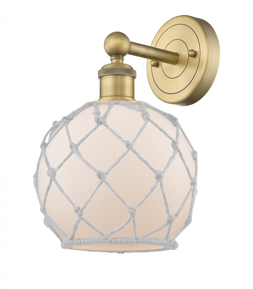 Farmhouse Rope - 1 Light - 8 inch - Brushed Brass - Sconce