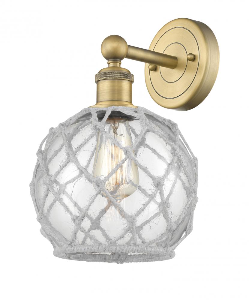 Farmhouse Rope - 1 Light - 8 inch - Brushed Brass - Sconce