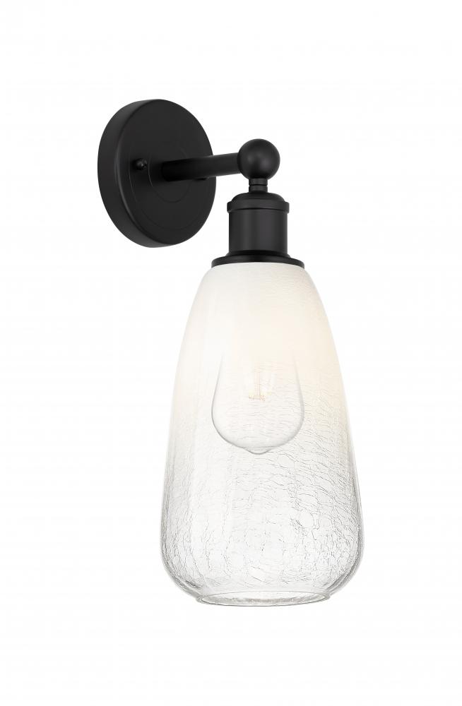 Brookhaven Almond - 1 Light - 6 inch - Matte Black - Sconce