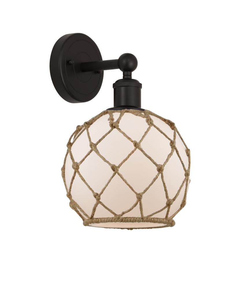 Farmhouse Rope - 1 Light - 8 inch - Oil Rubbed Bronze - Sconce