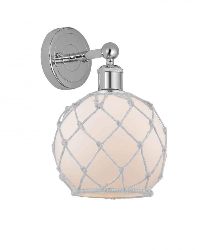 Farmhouse Rope - 1 Light - 8 inch - Polished Chrome - Sconce