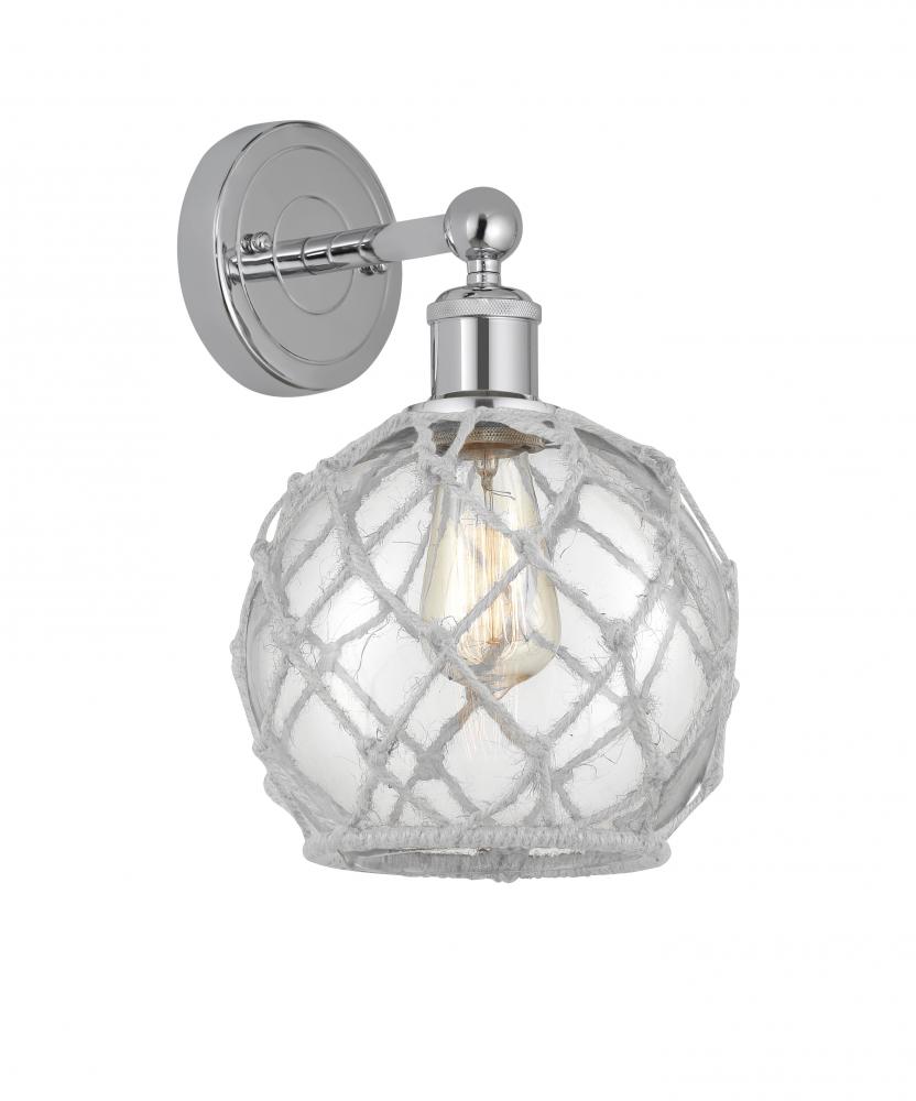 Farmhouse Rope - 1 Light - 8 inch - Polished Chrome - Sconce
