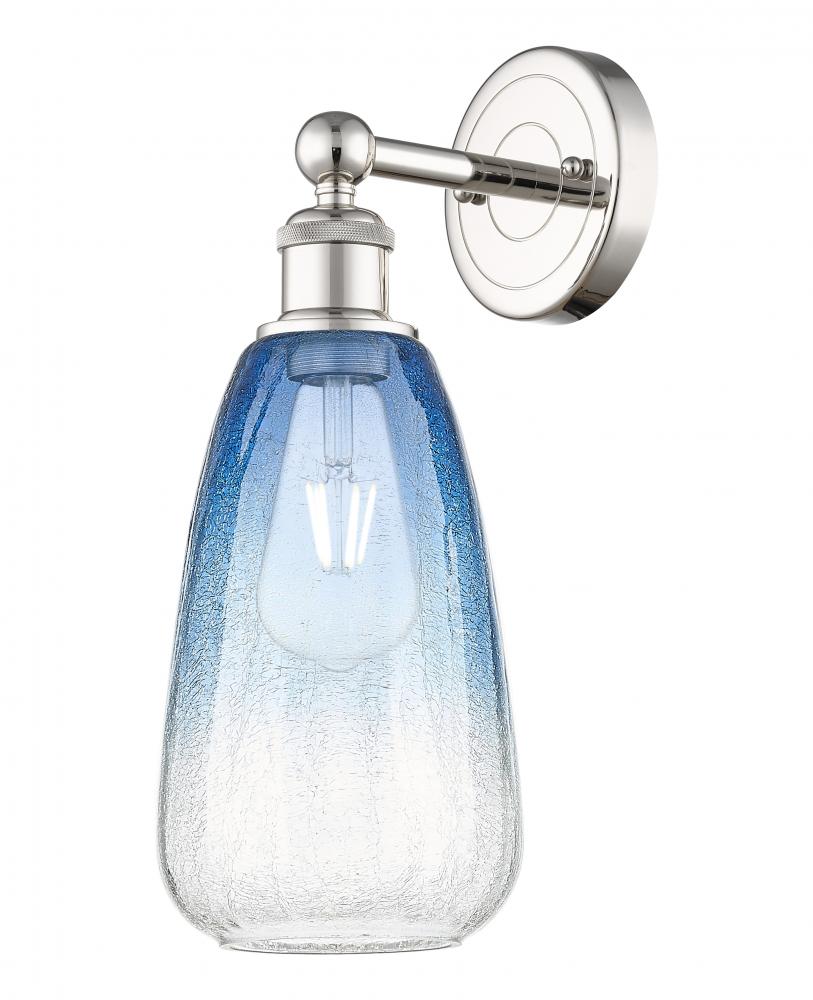 Brookhaven Almond - 1 Light - 6 inch - Polished Nickel - Sconce