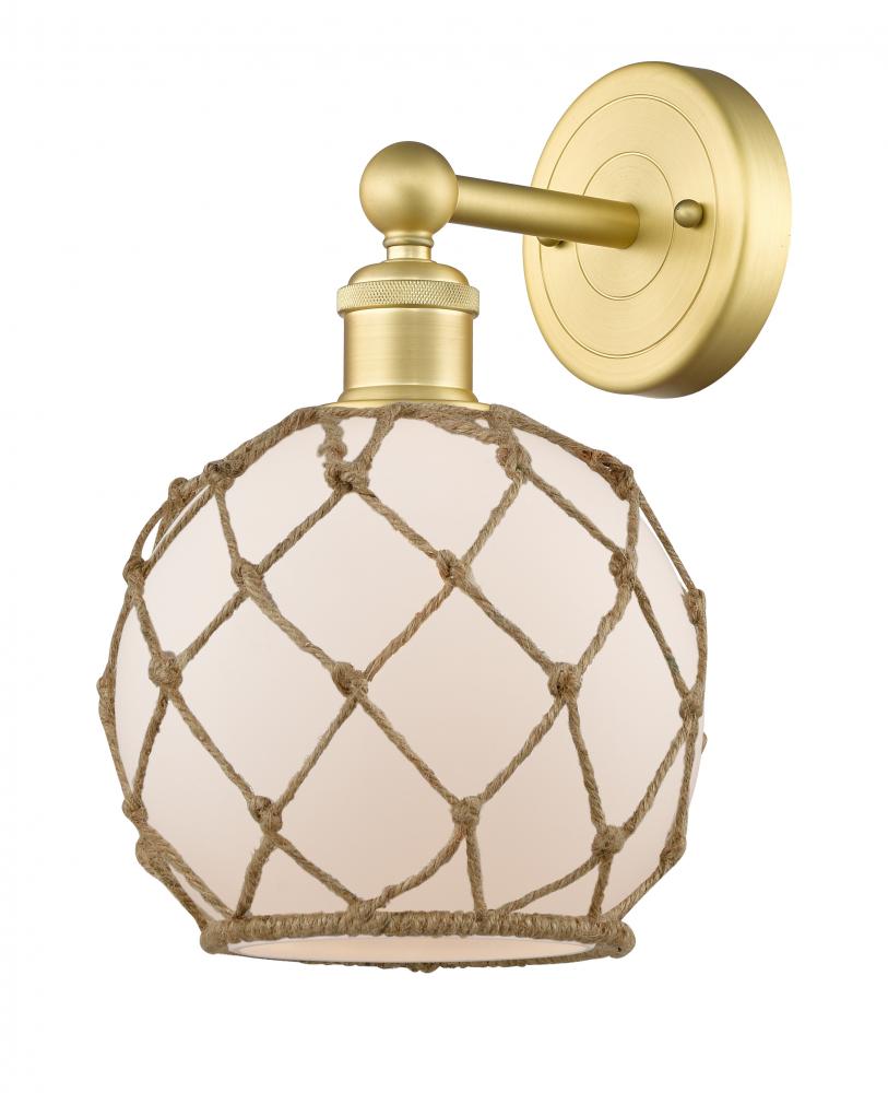 Farmhouse Rope - 1 Light - 8 inch - Satin Gold - Sconce