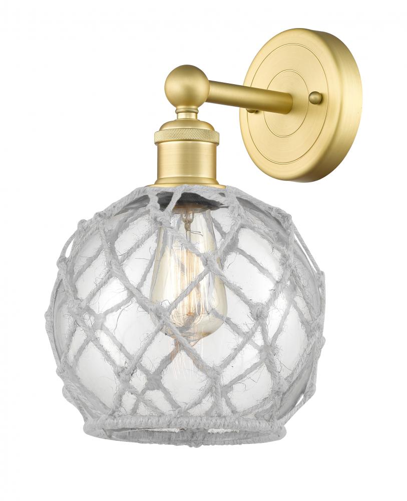 Farmhouse Rope - 1 Light - 8 inch - Satin Gold - Sconce