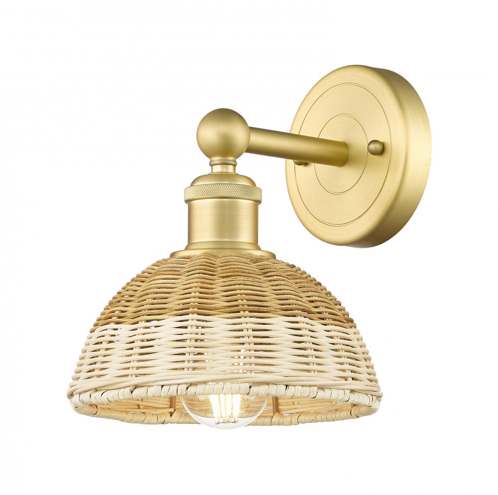 Bristol Natural II - 1 Light - 8 inch - Satin Gold - Sconce