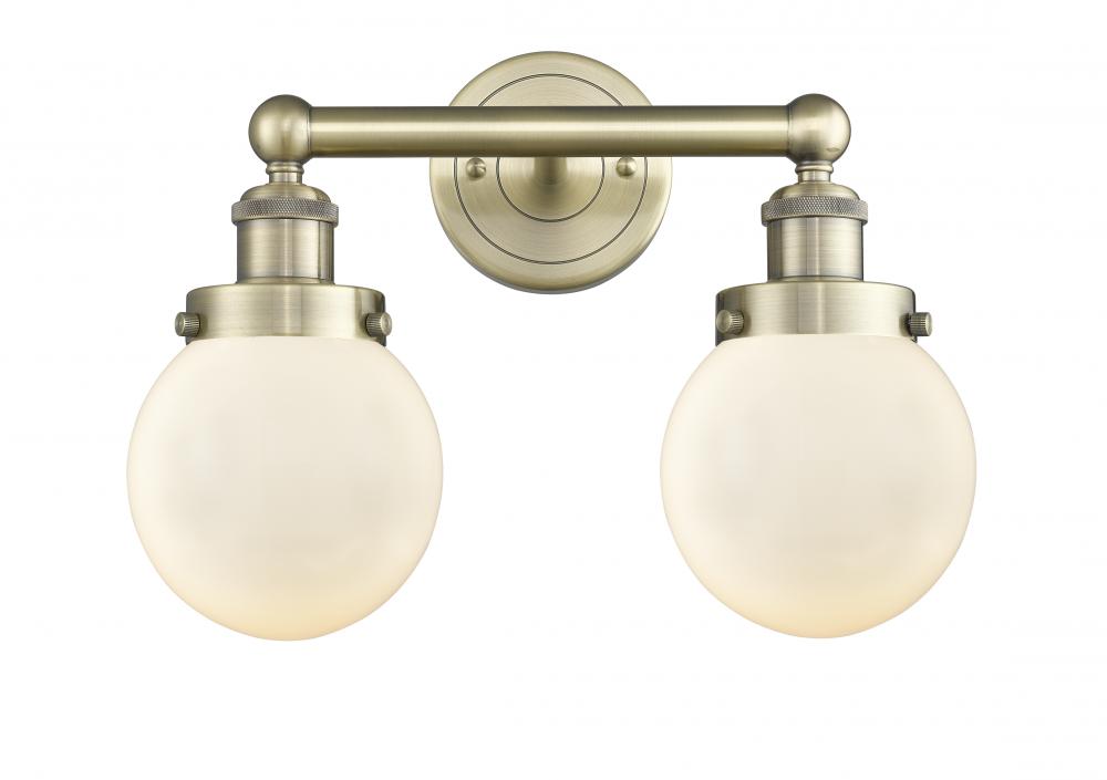 Beacon - 2 Light - 15 inch - Antique Brass - Bath Vanity Light
