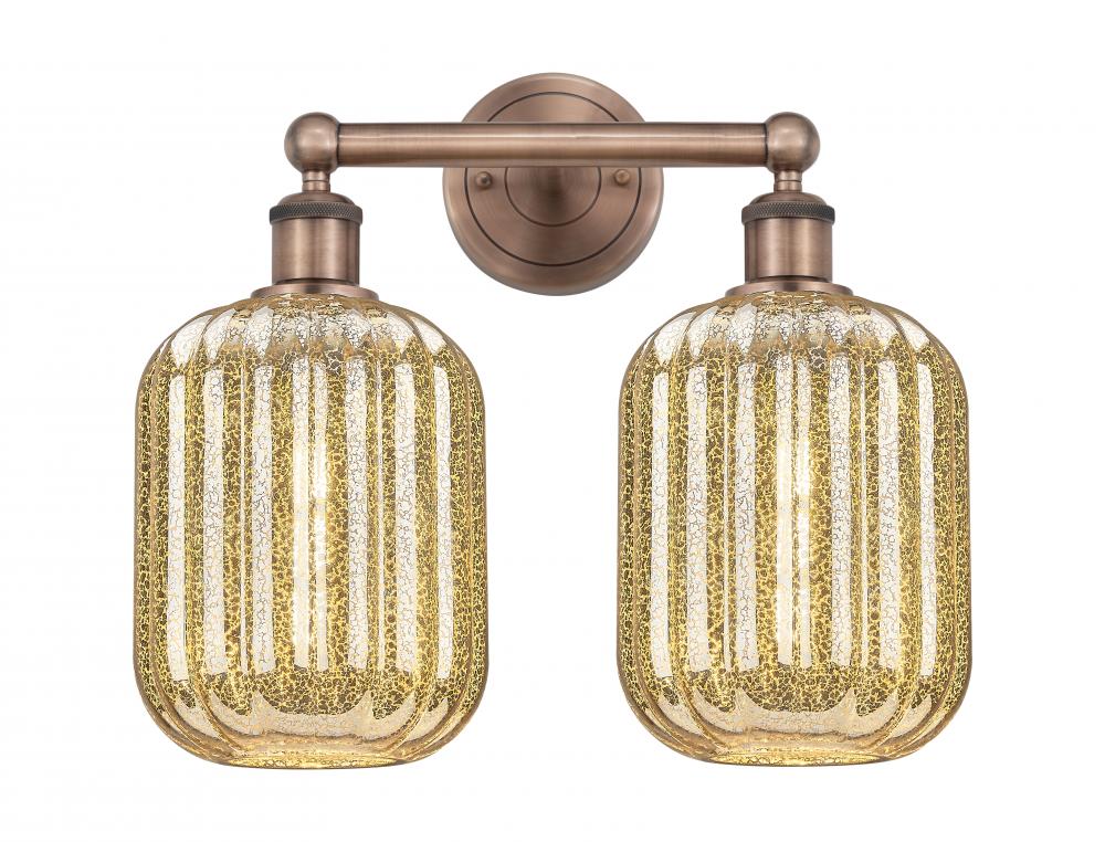 Preston Cylinder - 2 Light - 16 inch - Antique Copper - Bath Vanity Light