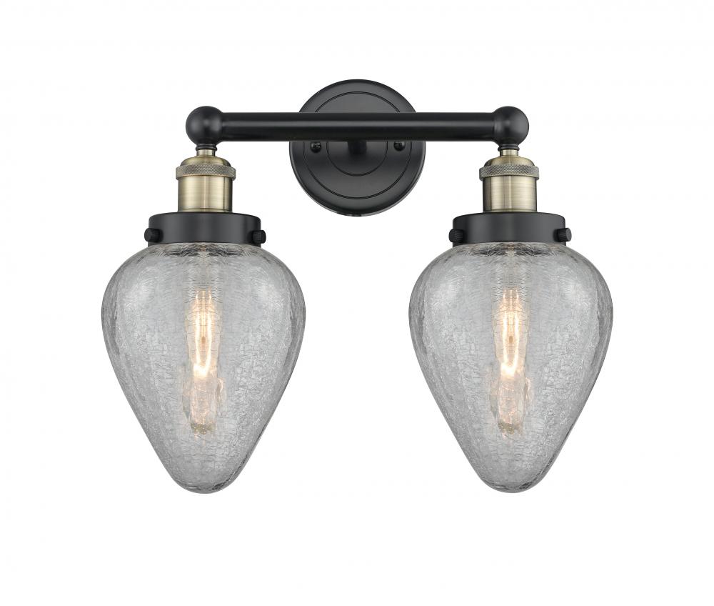 Geneseo - 2 Light - 16 inch - Black Antique Brass - Bath Vanity Light