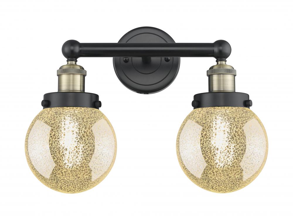 Beacon - 2 Light - 15 inch - Black Antique Brass - Bath Vanity Light