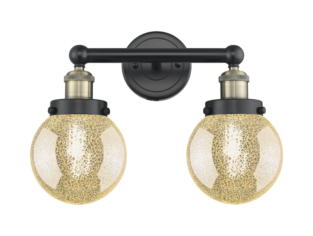 Beacon - 2 Light - 17 inch - Black Antique Brass - Bath Vanity Light