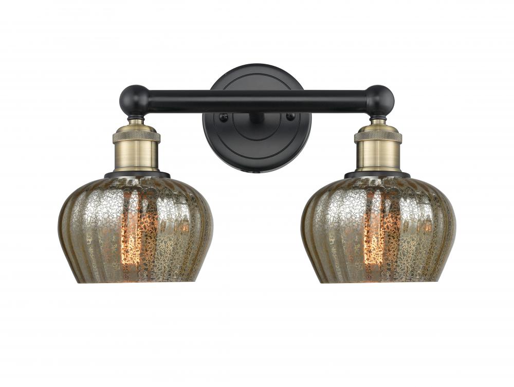 Fenton - 2 Light - 16 inch - Black Antique Brass - Bath Vanity Light