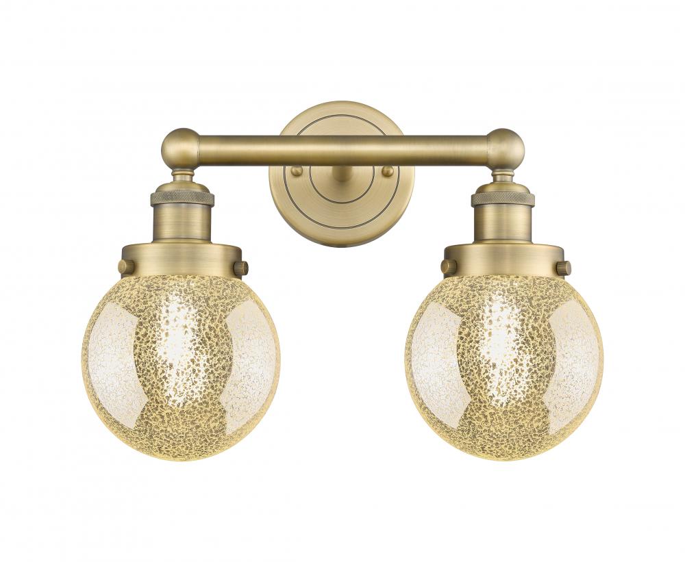 Beacon - 2 Light - 15 inch - Brushed Brass - Bath Vanity Light