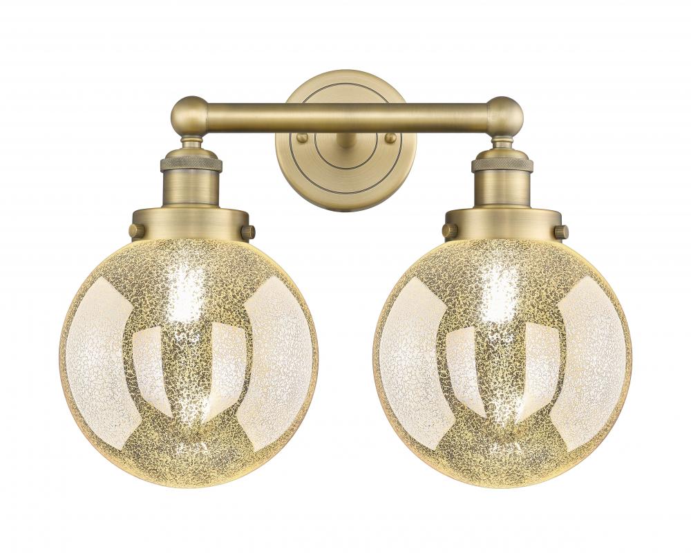 Beacon - 2 Light - 17 inch - Brushed Brass - Bath Vanity Light