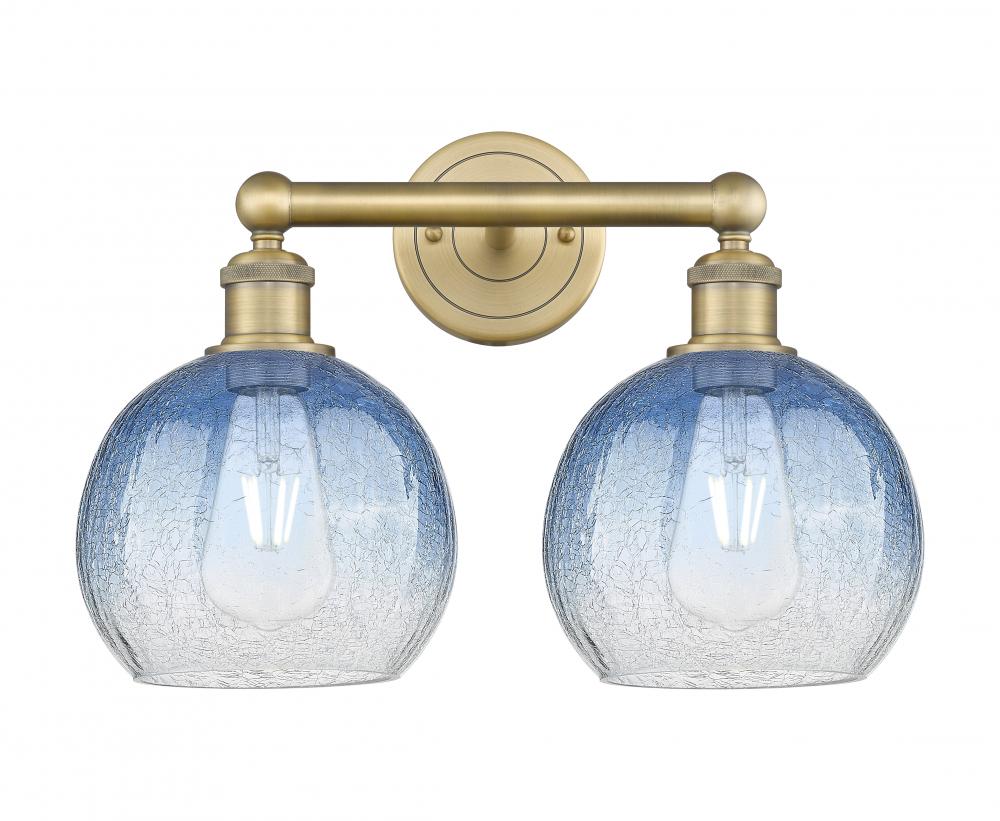Brookhaven Globe - 2 Light - 17 inch - Brushed Brass - Bath Vanity Light
