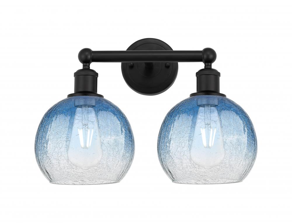 Brookhaven Globe - 2 Light - 17 inch - Matte Black - Bath Vanity Light