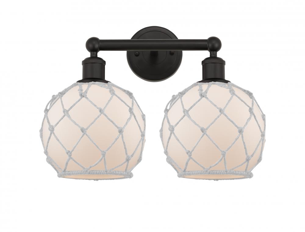 Farmhouse Rope - 2 Light - 17 inch - Oil Rubbed Bronze - Bath Vanity Light
