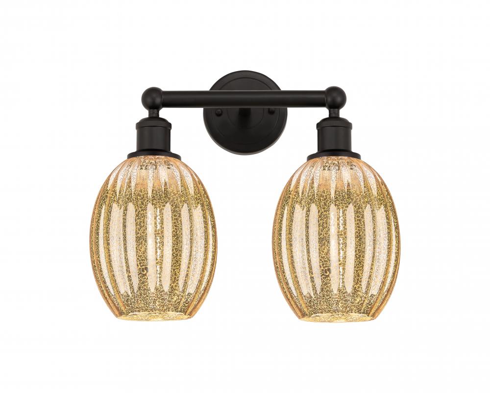Preston Bulb - 2 Light - 15 inch - Oil Rubbed Bronze - Bath Vanity Light