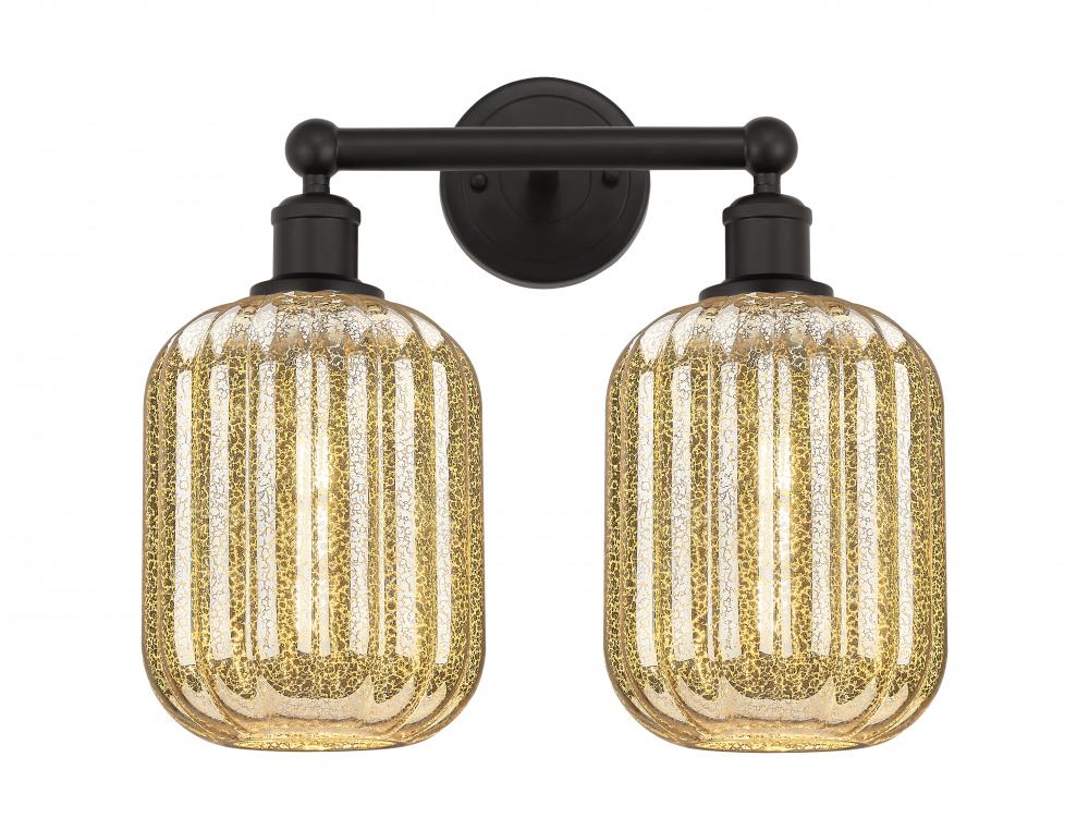 Preston Cylinder - 2 Light - 16 inch - Oil Rubbed Bronze - Bath Vanity Light