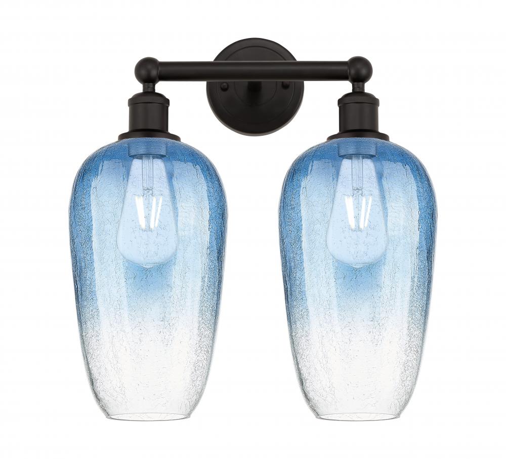 Brookhaven Flute - 2 Light - 16 inch - Oil Rubbed Bronze - Bath Vanity Light