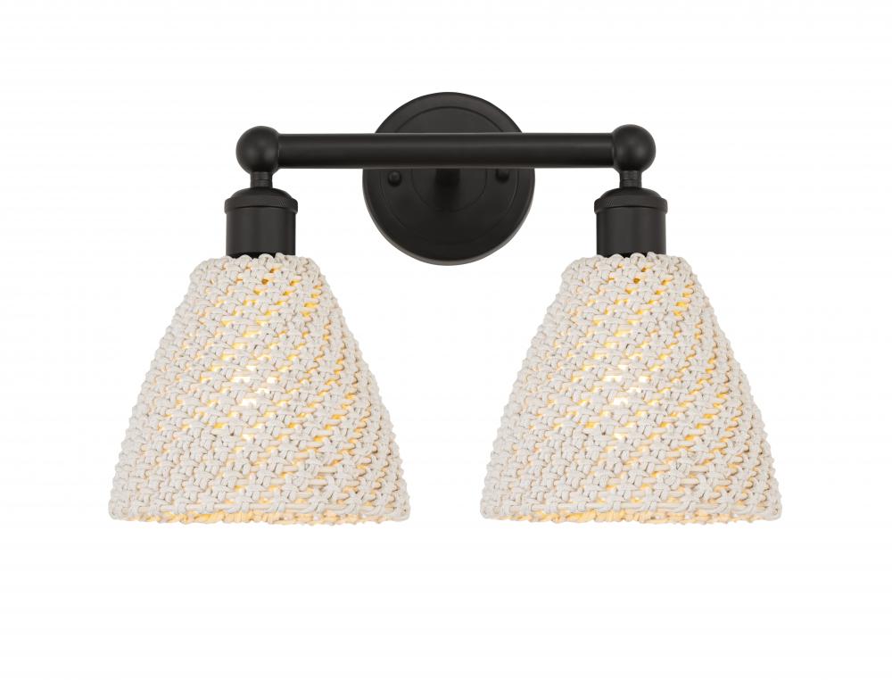 Bristol Natural - 2 Light - 17 inch - Oil Rubbed Bronze - Bath Vanity Light