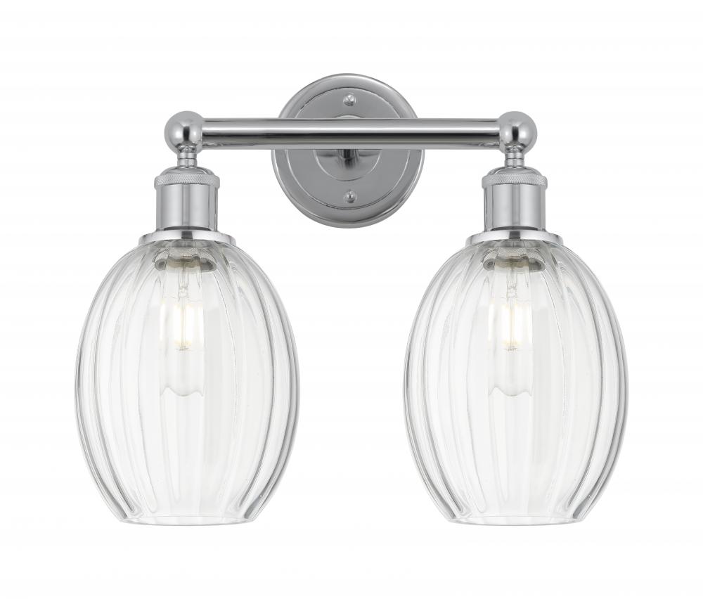 Preston Bulb - 2 Light - 15 inch - Polished Chrome - Bath Vanity Light