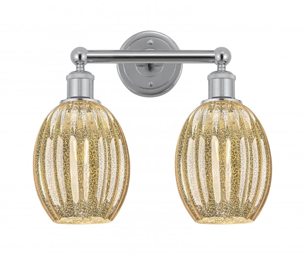 Preston Bulb - 2 Light - 15 inch - Polished Chrome - Bath Vanity Light