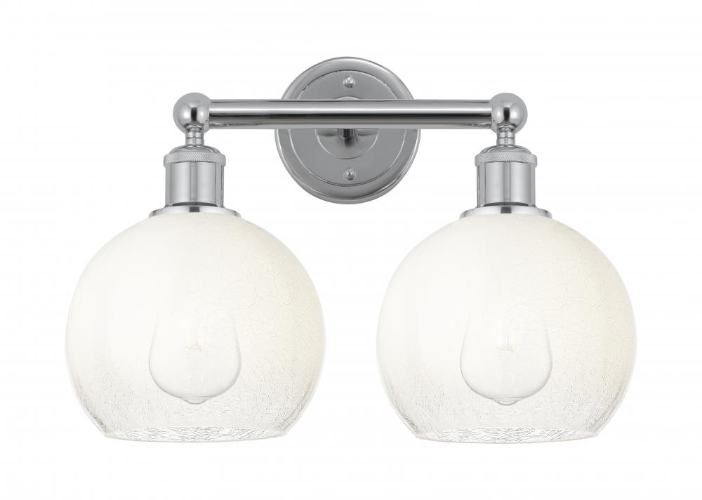 Brookhaven Globe - 2 Light - 17 inch - Polished Chrome - Bath Vanity Light