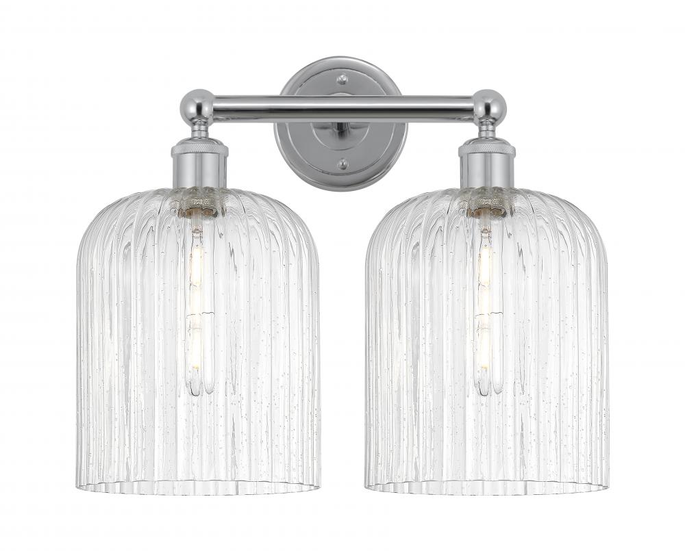 Bridal Veil - 2 Light - 14 inch - Polished Chrome - Bath Vanity Light
