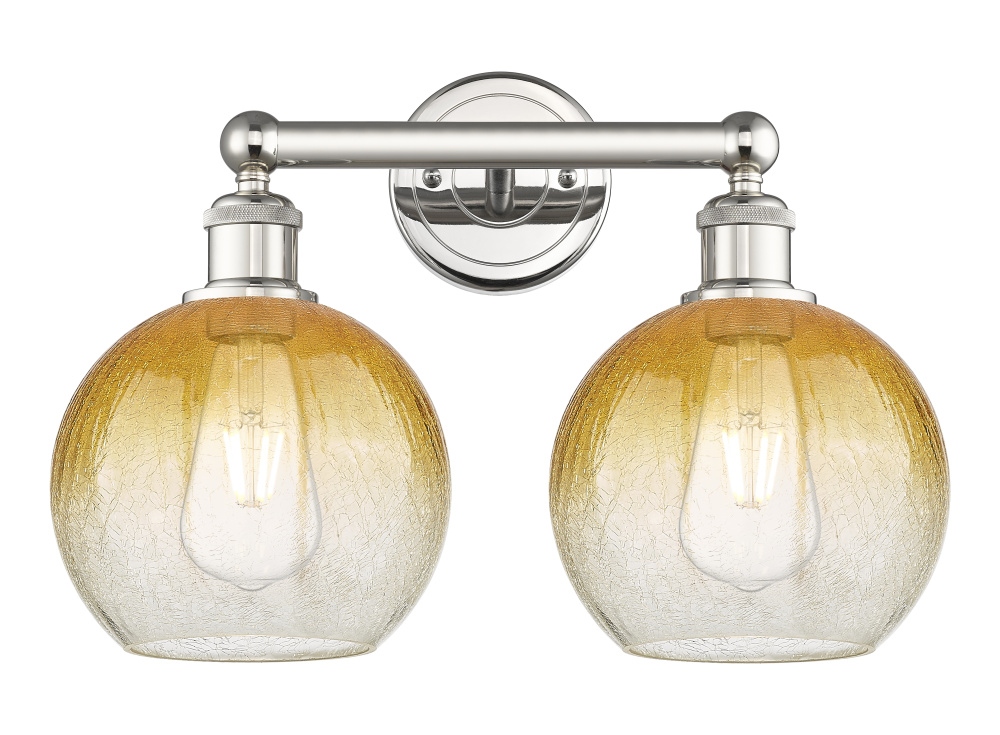 Brookhaven Globe - 2 Light - 17 inch - Polished Nickel - Bath Vanity Light