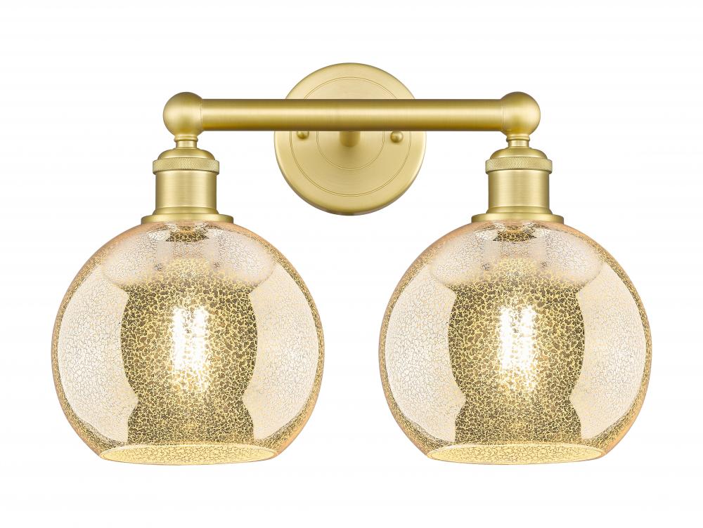 Athens - 2 Light - 17 inch - Satin Gold - Bath Vanity Light