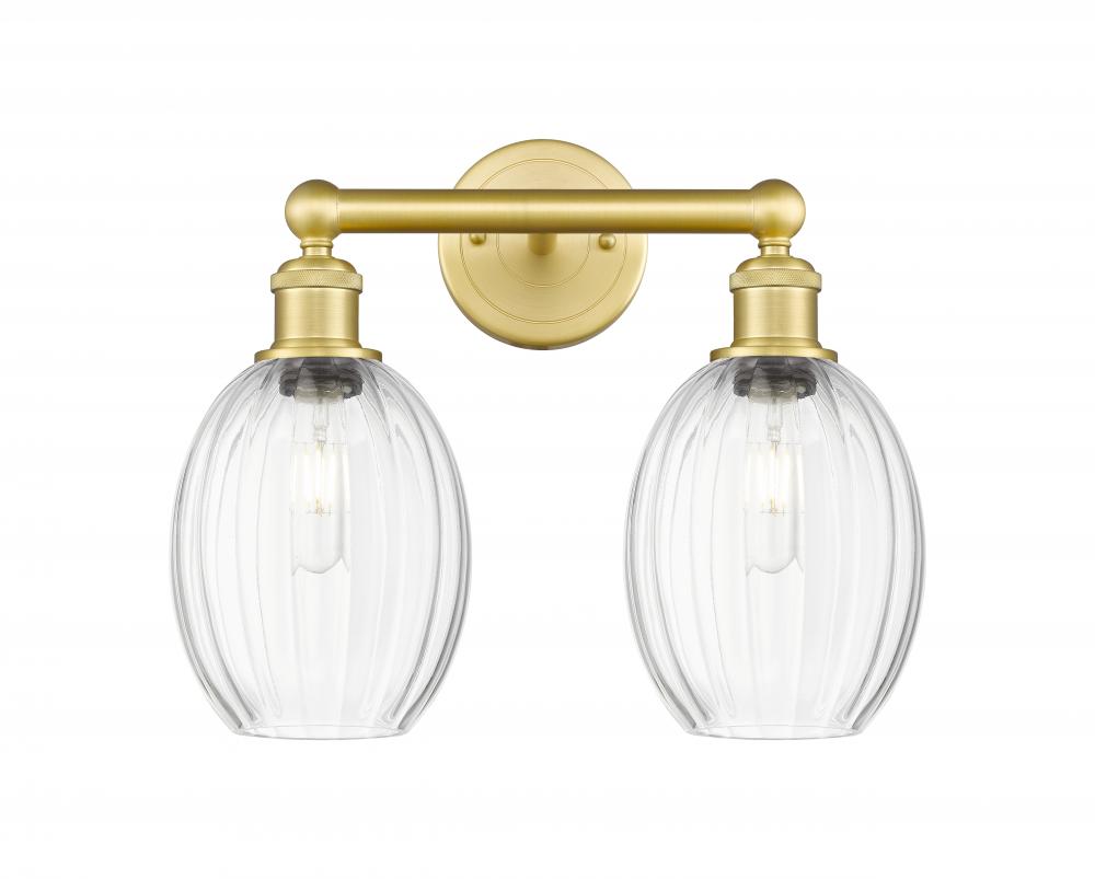 Preston Bulb - 2 Light - 15 inch - Satin Gold - Bath Vanity Light