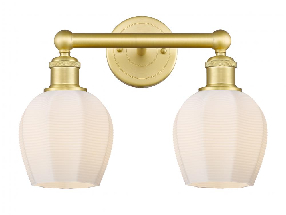 Norfolk - 2 Light - 15 inch - Satin Gold - Bath Vanity Light