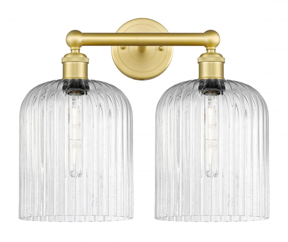 Bridal Veil - 2 Light - 14 inch - Satin Gold - Bath Vanity Light
