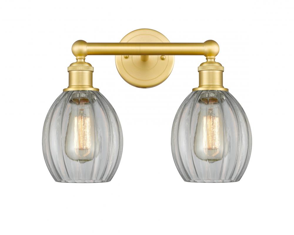 Eaton - 2 Light - 15 inch - Satin Gold - Bath Vanity Light