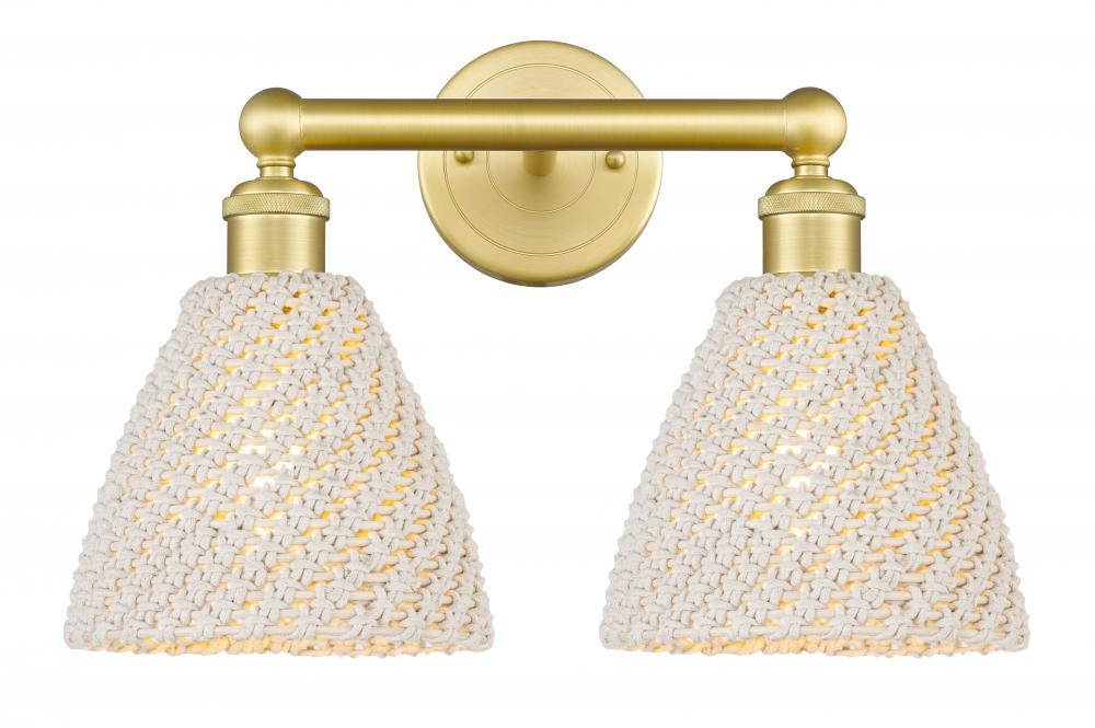 Bristol Natural - 2 Light - 17 inch - Satin Gold - Bath Vanity Light