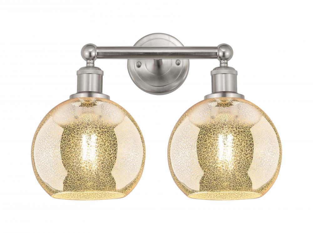 Athens - 2 Light - 17 inch - Satin Nickel - Bath Vanity Light