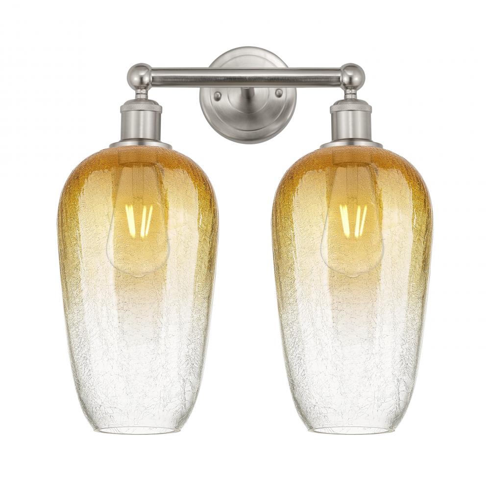 Brookhaven Flute - 2 Light - 16 inch - Brushed Satin Nickel - Bath Vanity Light