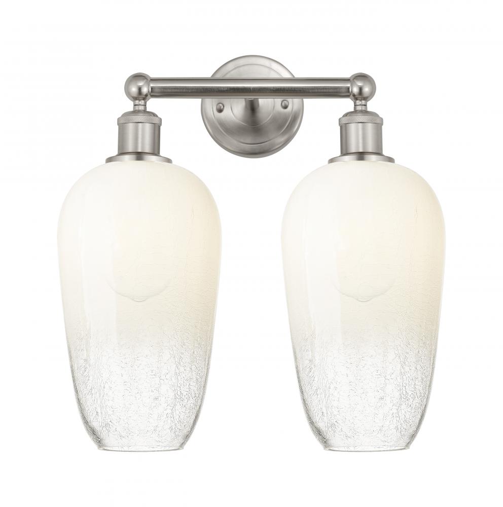 Brookhaven Flute - 2 Light - 16 inch - Brushed Satin Nickel - Bath Vanity Light