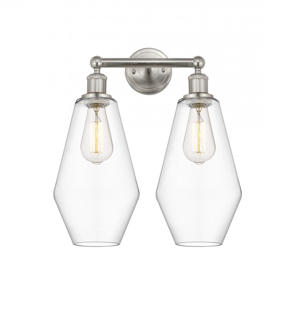 Cindyrella - 2 Light - 16 inch - Satin Nickel - Bath Vanity Light