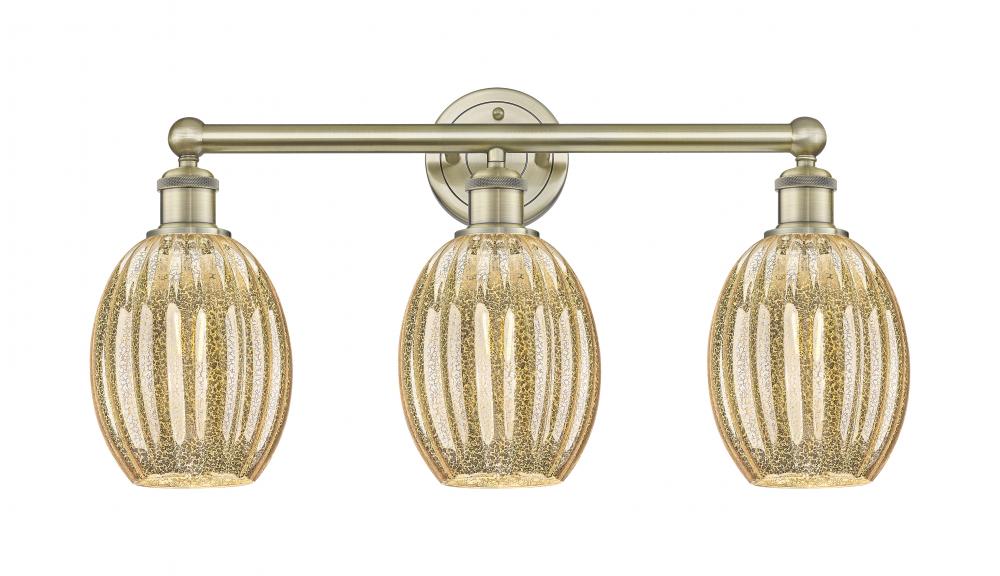 Preston Bulb - 3 Light - 24 inch - Antique Brass - Bath Vanity Light