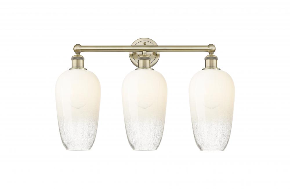 Brookhaven Flute - 3 Light - 25 inch - Antique Brass - Bath Vanity Light